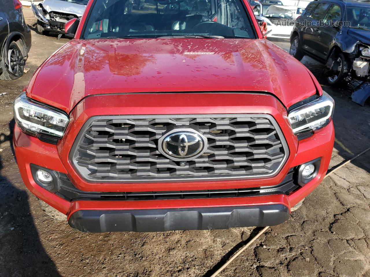 2020 Toyota Tacoma Double Cab Red vin: 5TFCZ5AN7LX224114