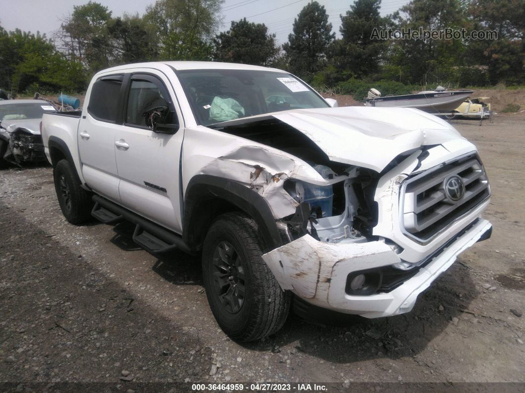 2021 Toyota Tacoma 4wd Sr/sr5/trd Sport White vin: 5TFCZ5AN7MX245885