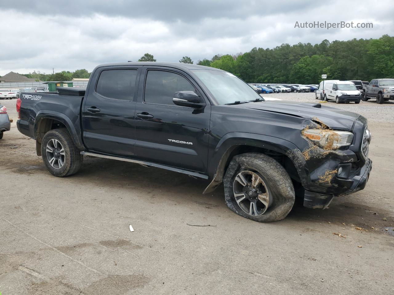 2017 Toyota Tacoma Double Cab Черный vin: 5TFCZ5AN8HX097283