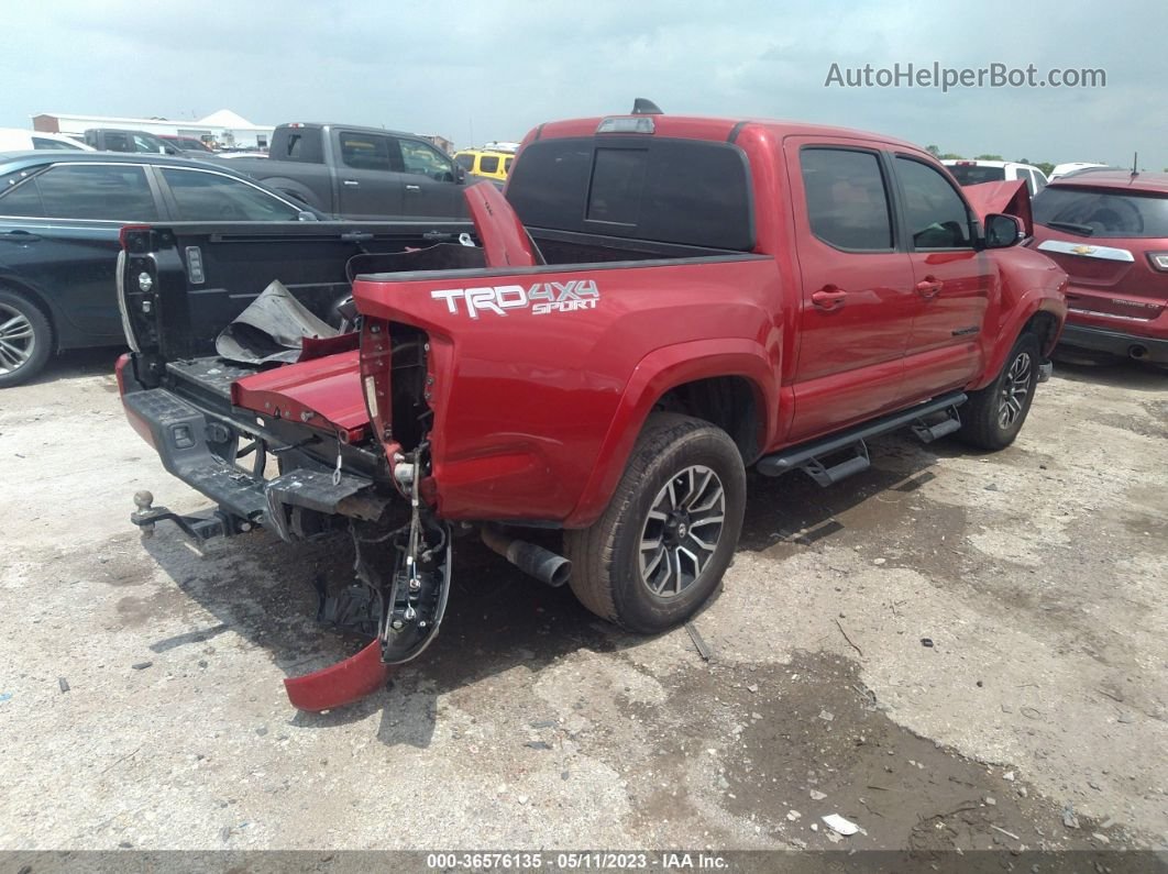 2021 Toyota Tacoma 4wd Sr/sr5/trd Sport Red vin: 5TFCZ5AN8MX275977