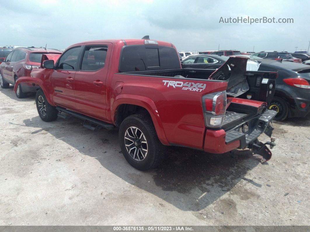 2021 Toyota Tacoma 4wd Sr/sr5/trd Sport Red vin: 5TFCZ5AN8MX275977