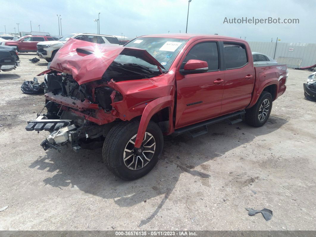 2021 Toyota Tacoma 4wd Sr/sr5/trd Sport Red vin: 5TFCZ5AN8MX275977