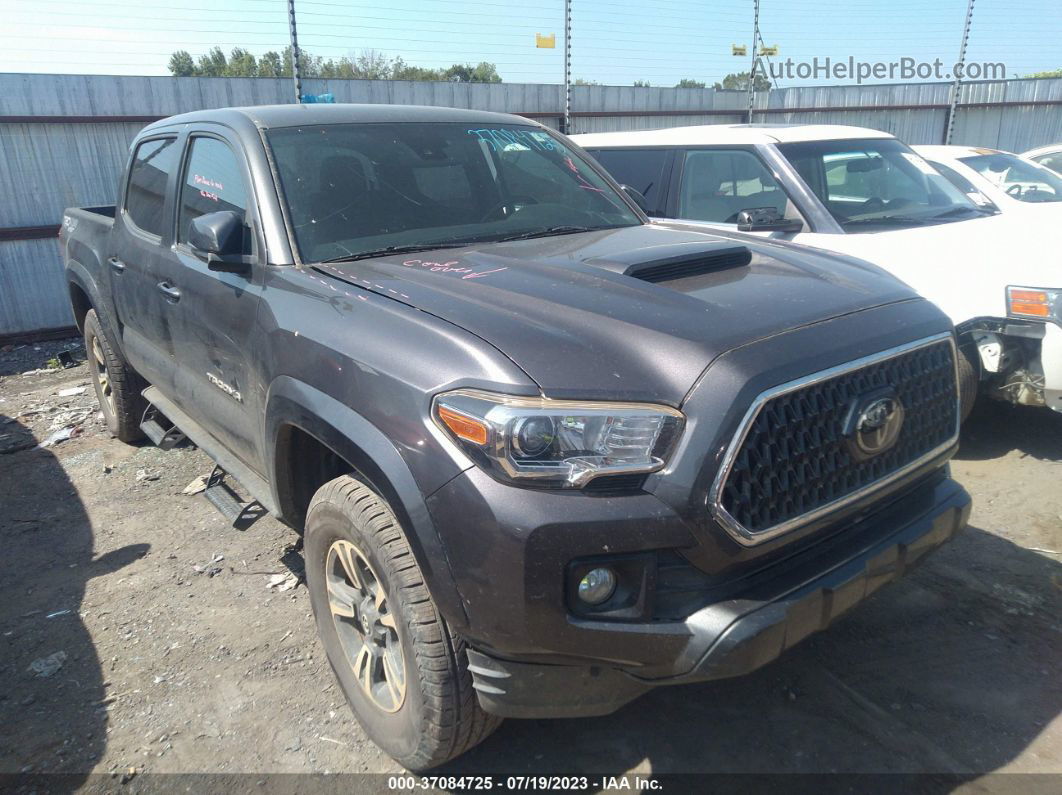 2019 Toyota Tacoma 4wd Sr/sr5/trd Sport Gray vin: 5TFCZ5AN9KX165520