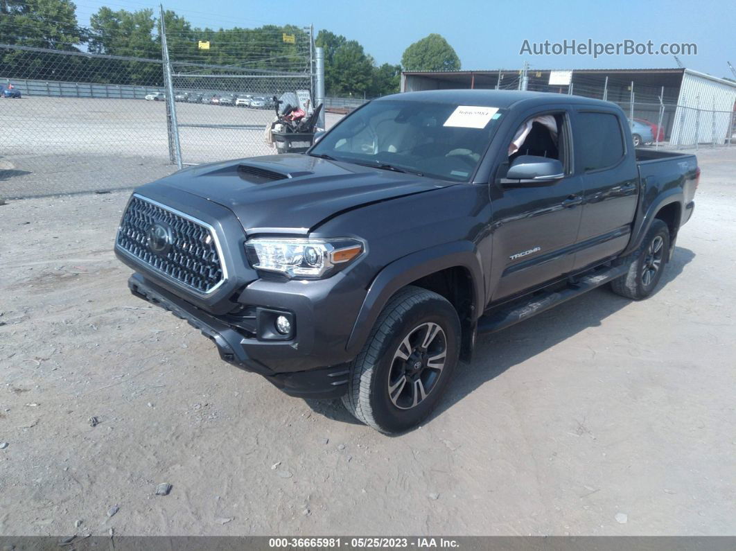 2019 Toyota Tacoma 4wd Sr/sr5/trd Sport Gray vin: 5TFCZ5AN9KX183354