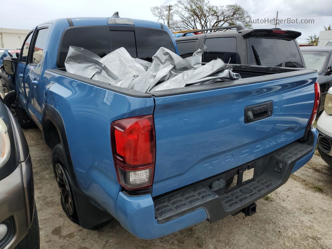 2019 Toyota Tacoma Double Cab Blue vin: 5TFCZ5AN9KX195858