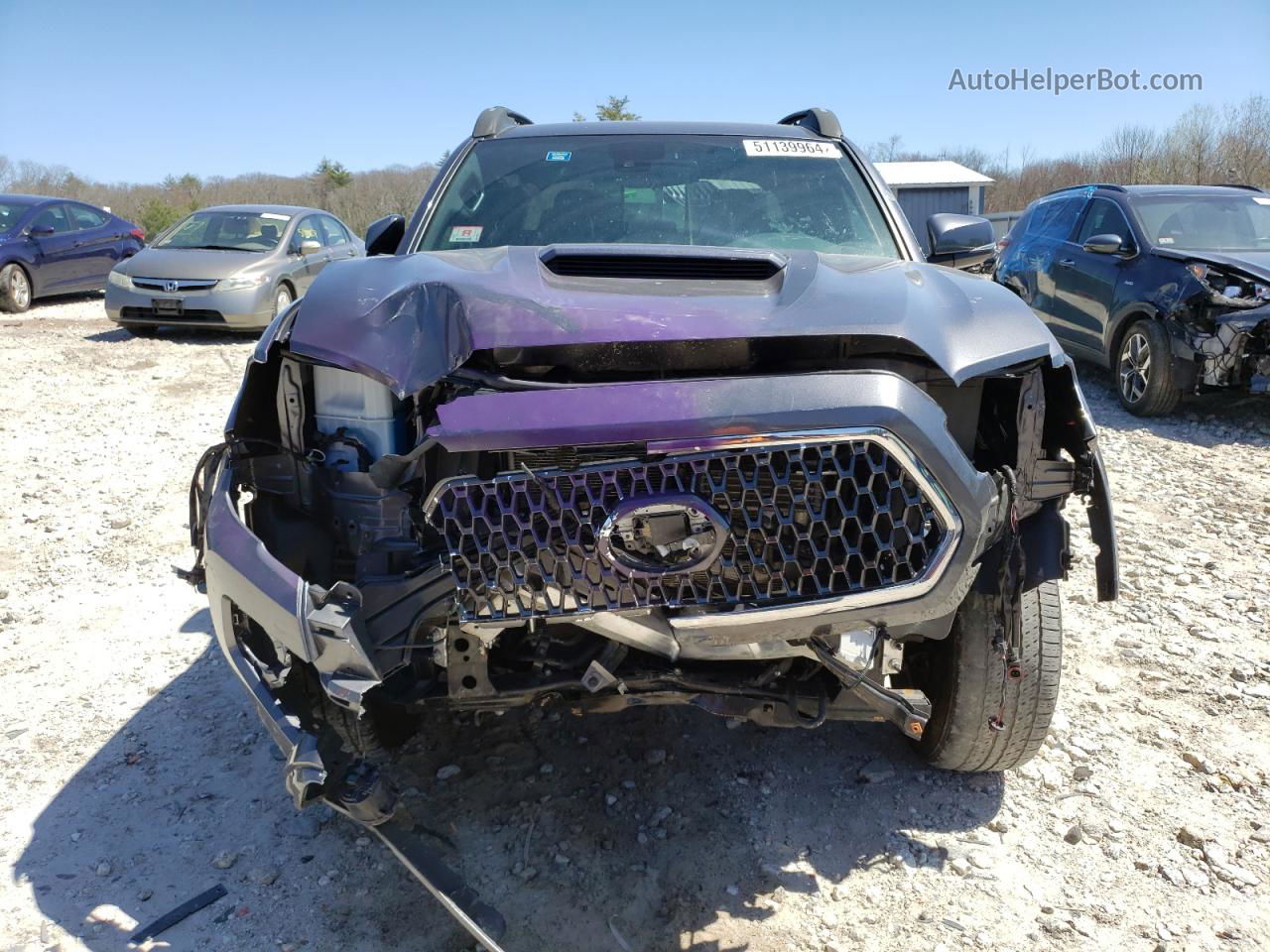 2019 Toyota Tacoma Double Cab Gray vin: 5TFCZ5AN9KX202288