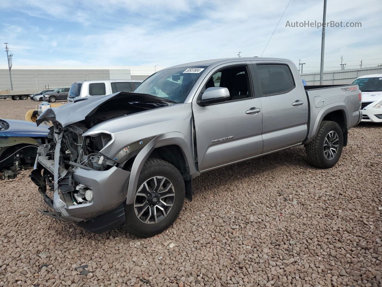 2020 Toyota Tacoma Double Cab Gray vin: 5TFCZ5AN9LX239276