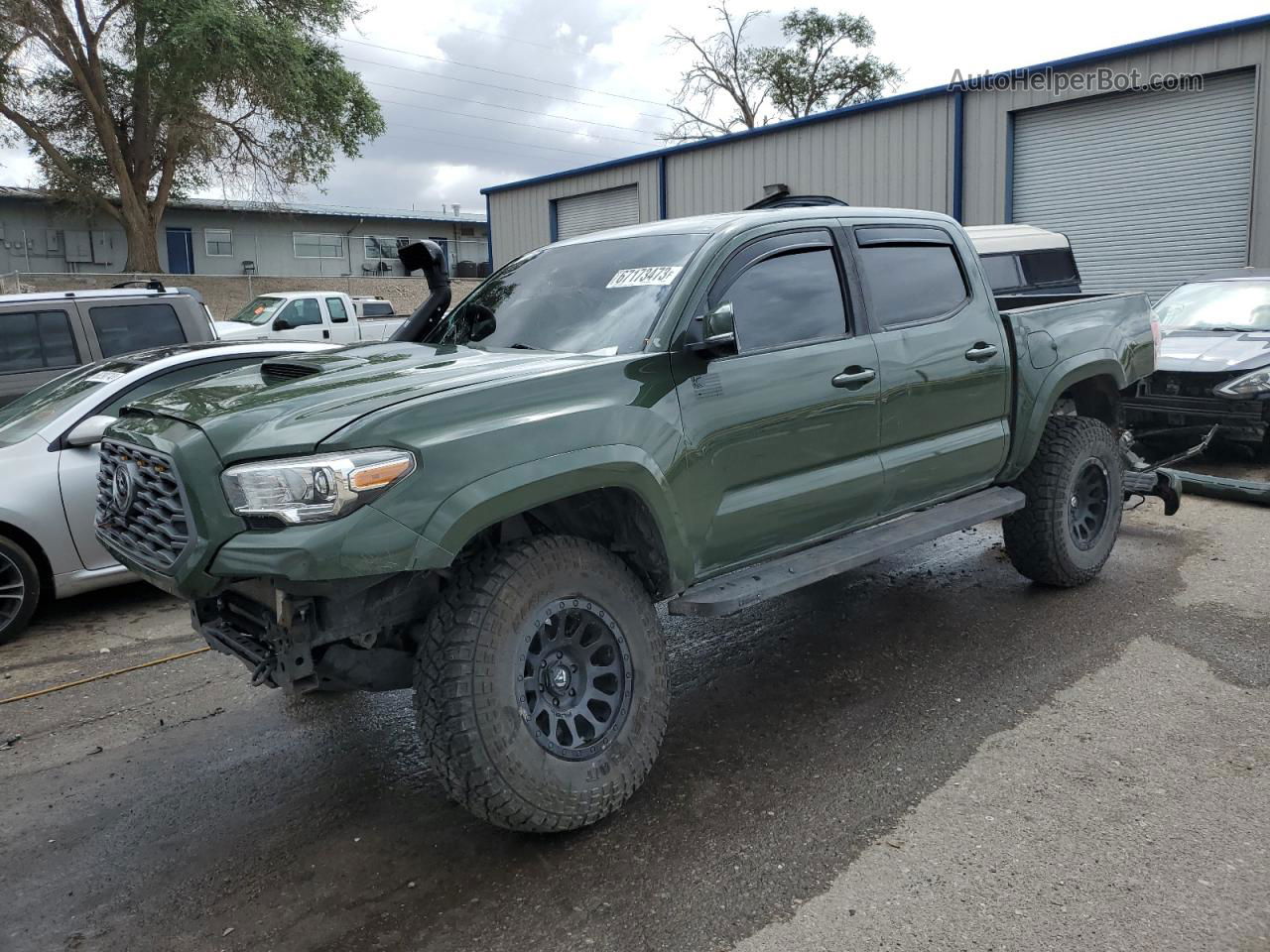 2021 Toyota Tacoma Double Cab Green vin: 5TFCZ5AN9MX251056