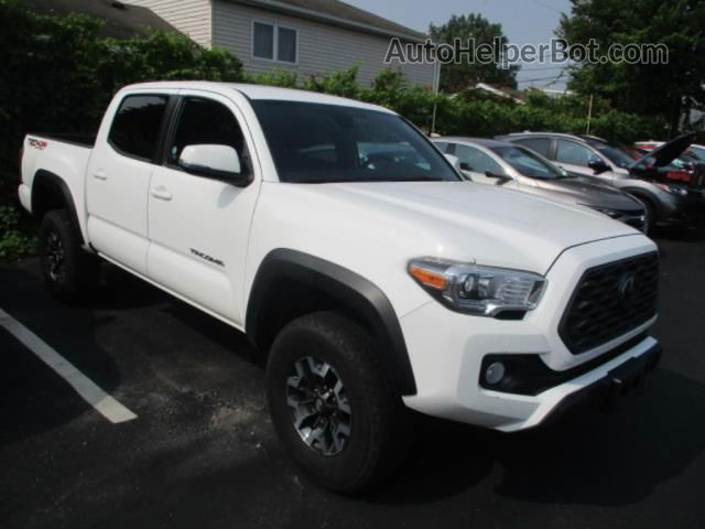 2021 Toyota Tacoma 4wd Sr/sr5/trd Sport White vin: 5TFCZ5AN9MX272196