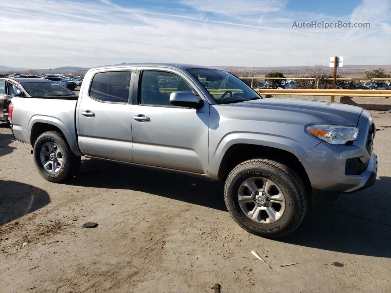 2019 Toyota Tacoma Double Cab Серебряный vin: 5TFCZ5ANXKX184660