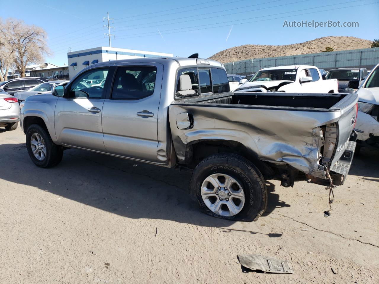 2019 Toyota Tacoma Double Cab Серебряный vin: 5TFCZ5ANXKX184660