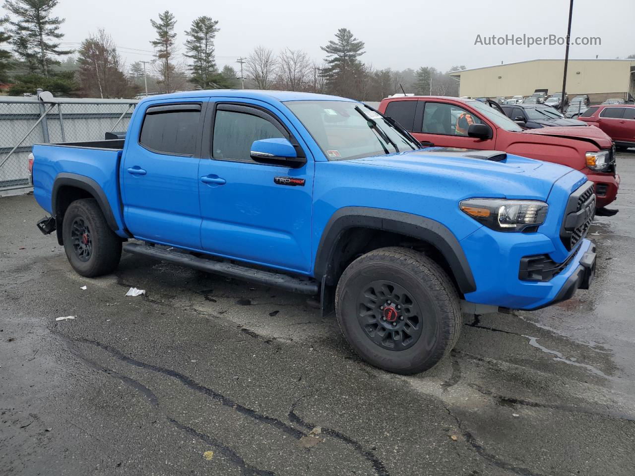 2019 Toyota Tacoma Double Cab Синий vin: 5TFCZ5ANXKX184979