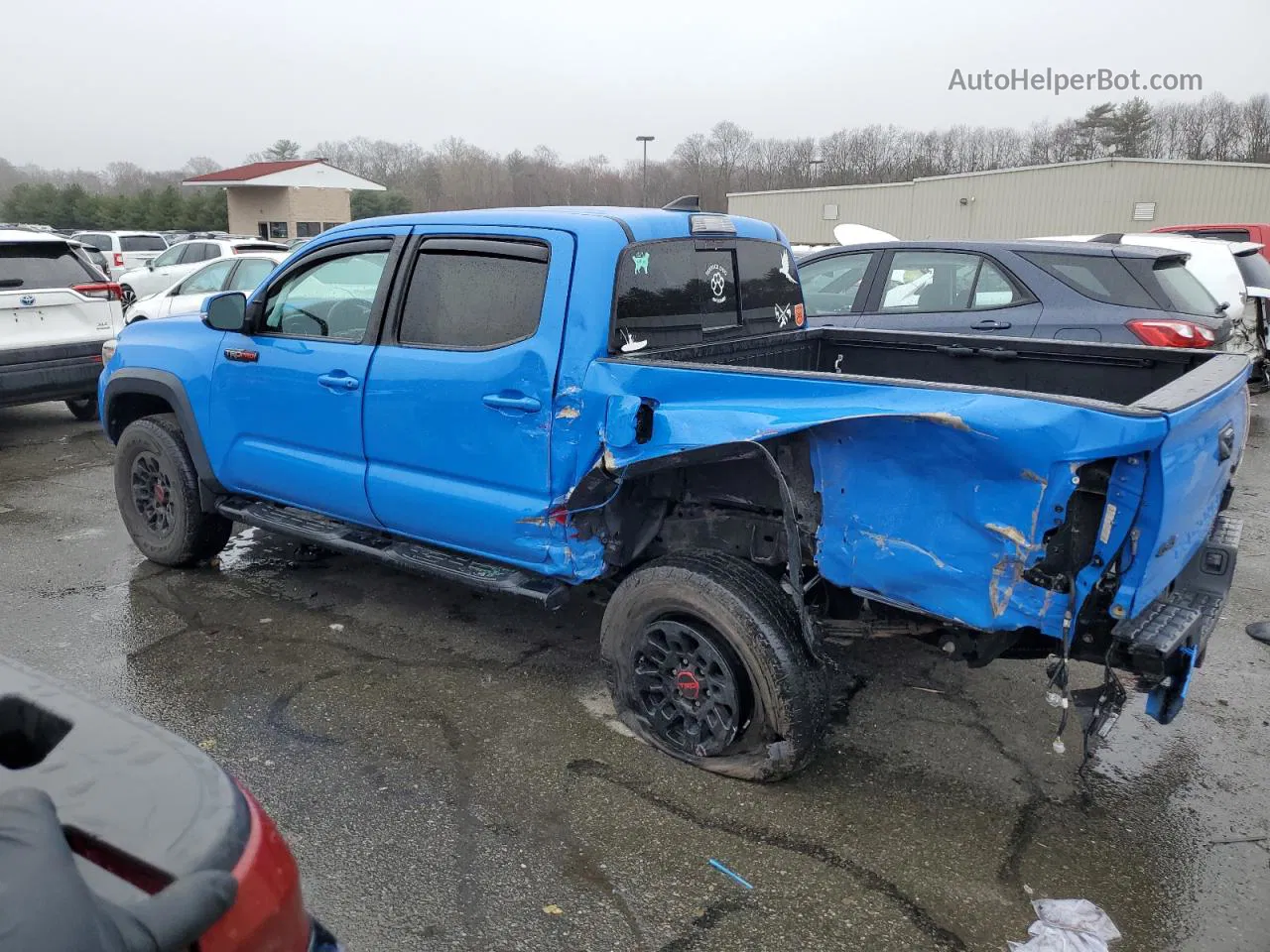 2019 Toyota Tacoma Double Cab Синий vin: 5TFCZ5ANXKX184979