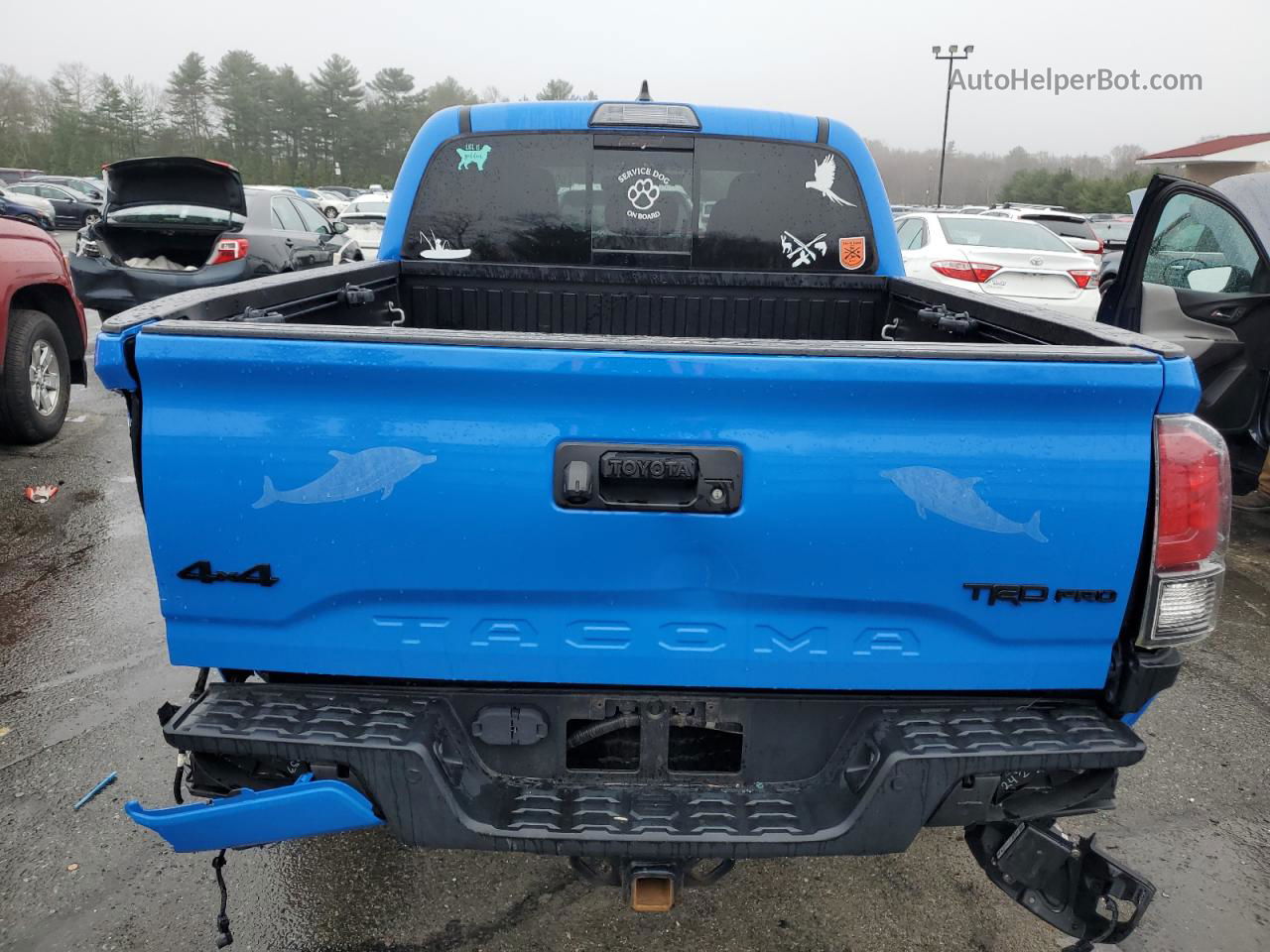 2019 Toyota Tacoma Double Cab Синий vin: 5TFCZ5ANXKX184979