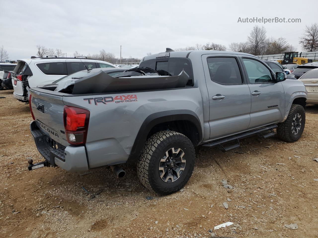 2019 Toyota Tacoma Double Cab Gray vin: 5TFCZ5ANXKX201604