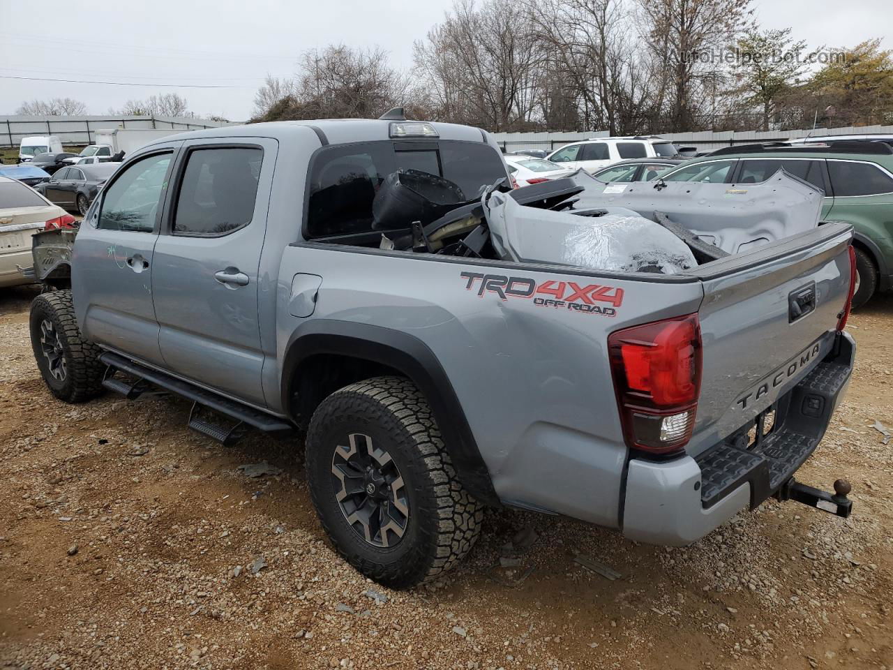 2019 Toyota Tacoma Double Cab Gray vin: 5TFCZ5ANXKX201604