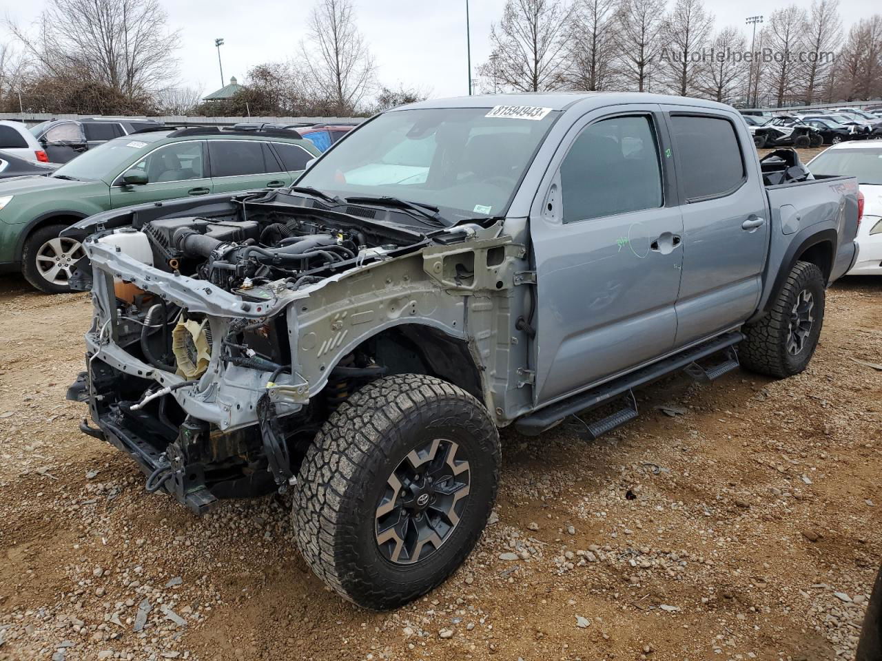 2019 Toyota Tacoma Double Cab Gray vin: 5TFCZ5ANXKX201604