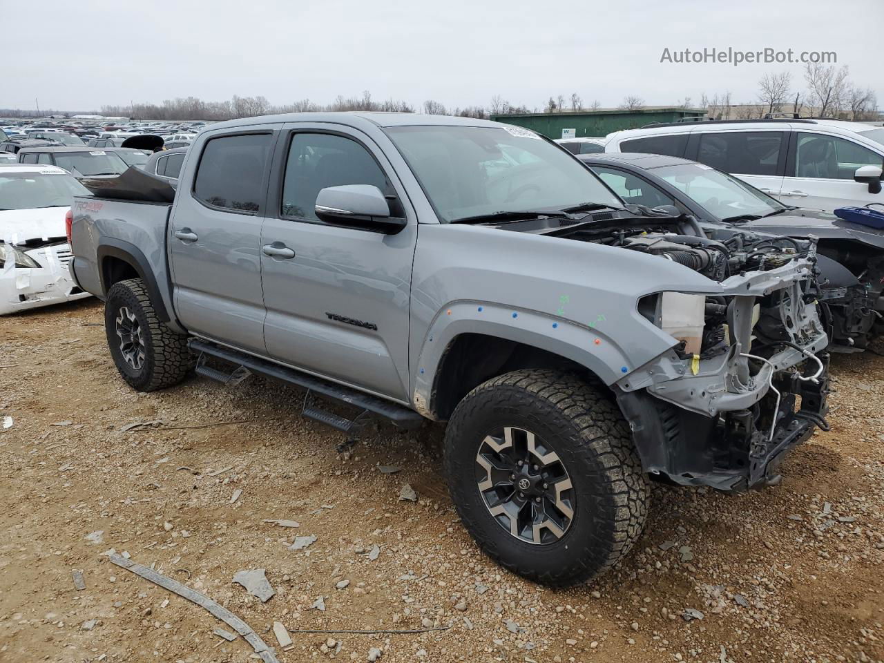 2019 Toyota Tacoma Double Cab Серый vin: 5TFCZ5ANXKX201604