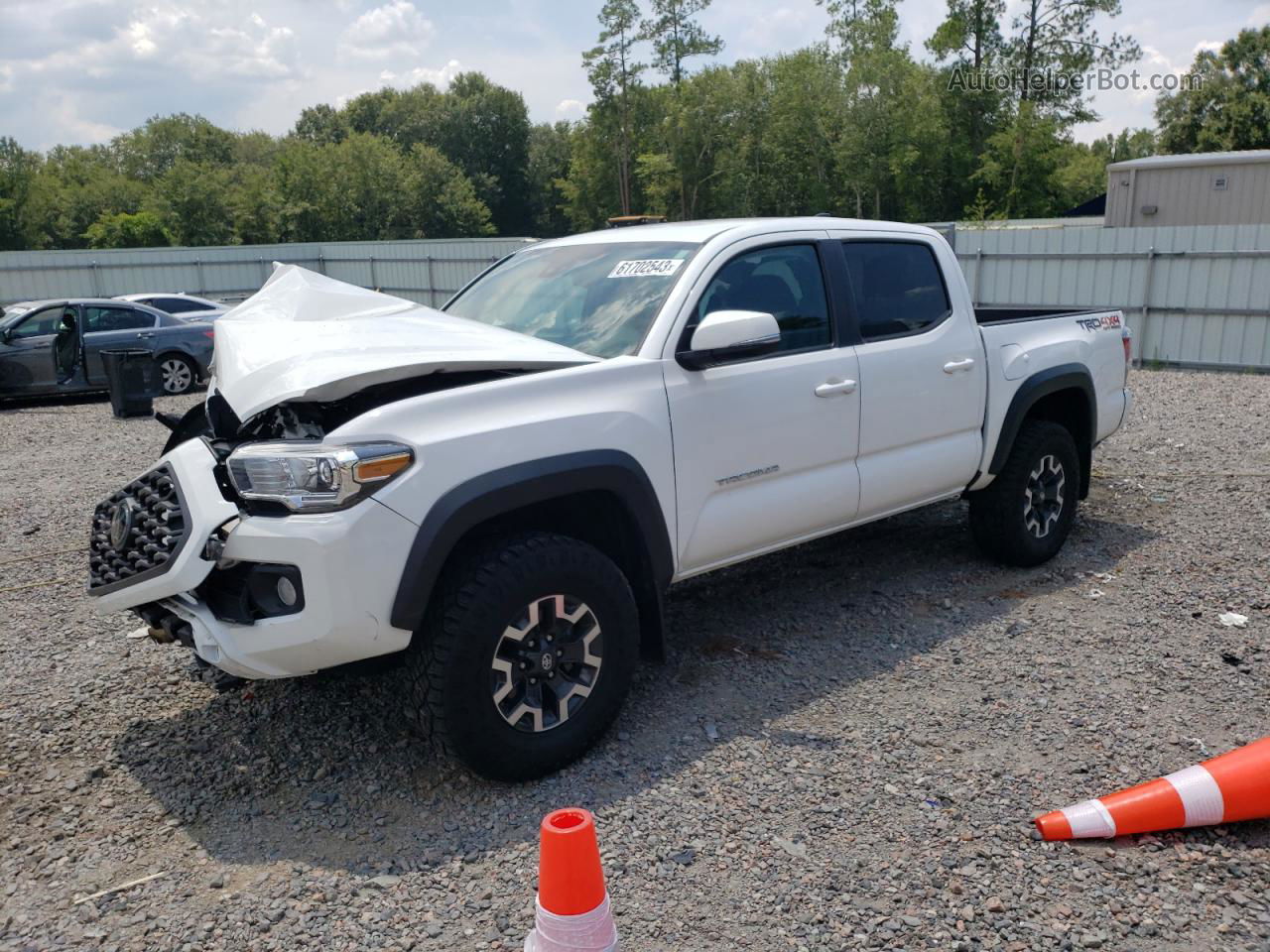 2021 Toyota Tacoma Double Cab White vin: 5TFCZ5ANXMX254239