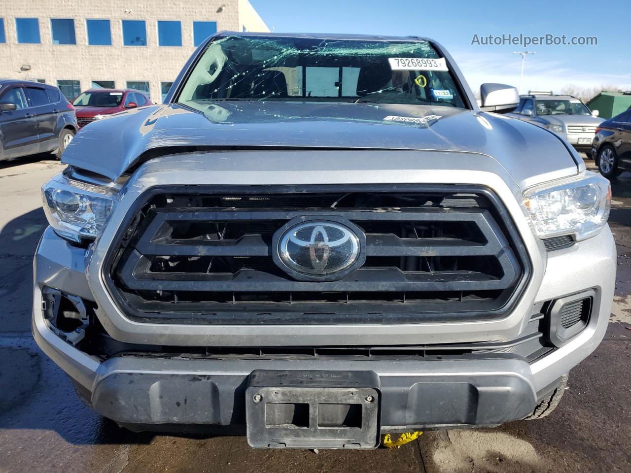 2021 Toyota Tacoma Double Cab Серебряный vin: 5TFCZ5ANXMX256413