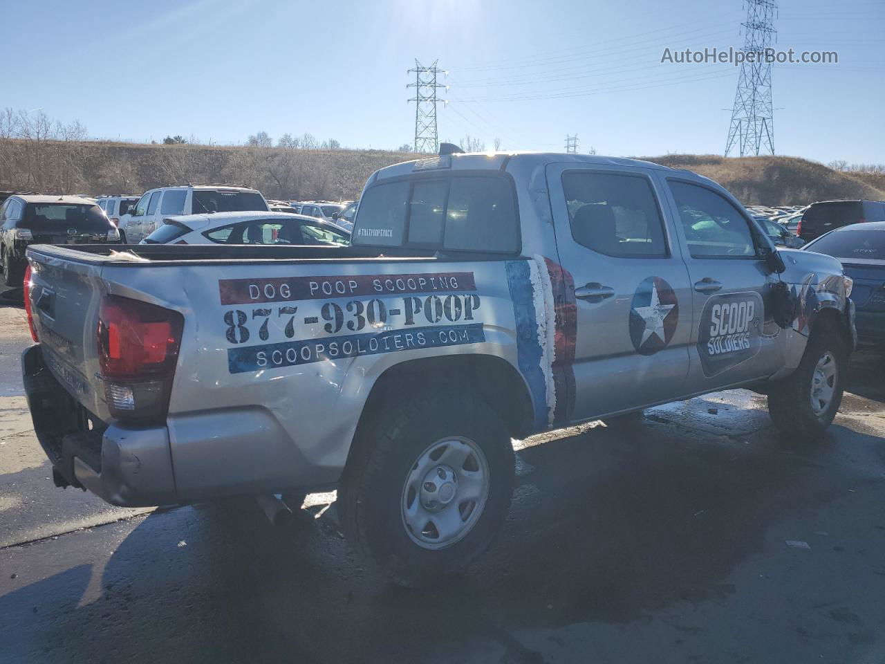 2021 Toyota Tacoma Double Cab Silver vin: 5TFCZ5ANXMX256413