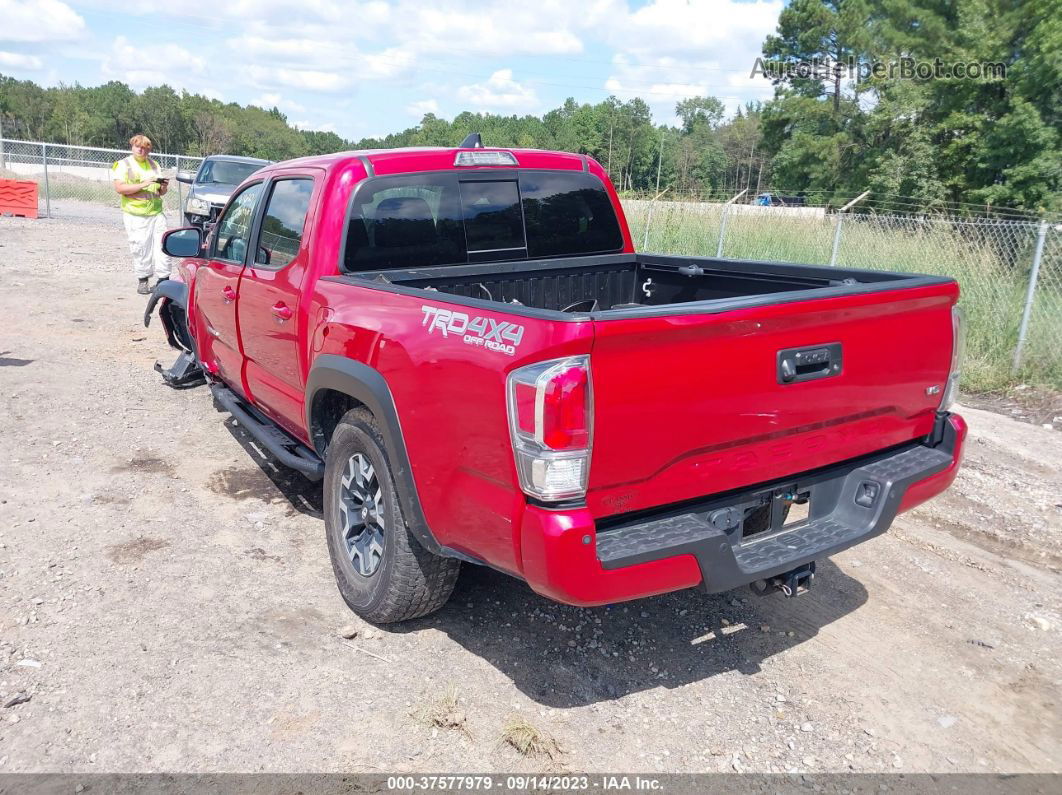 2021 Toyota Tacoma 4wd Sr/sr5/trd Sport Red vin: 5TFCZ5ANXMX260526