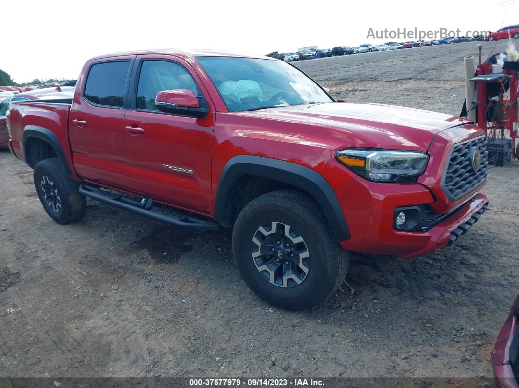 2021 Toyota Tacoma 4wd Sr/sr5/trd Sport Red vin: 5TFCZ5ANXMX260526