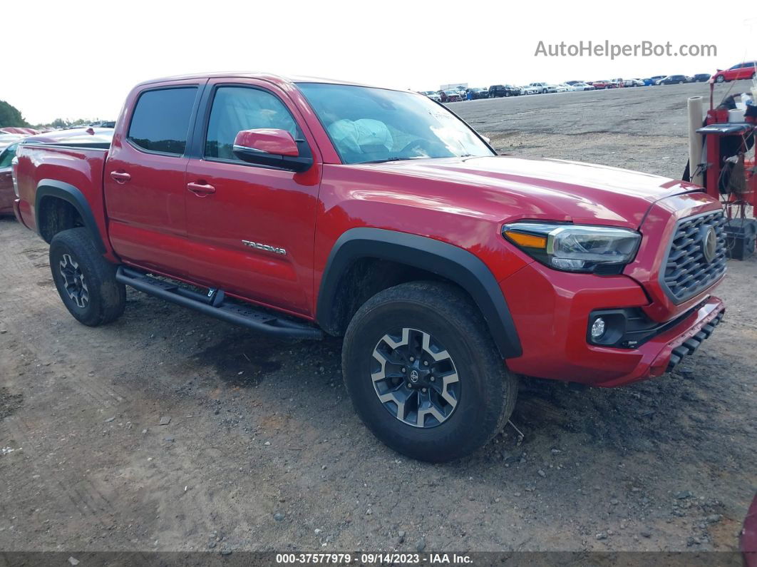 2021 Toyota Tacoma 4wd Sr/sr5/trd Sport Red vin: 5TFCZ5ANXMX260526