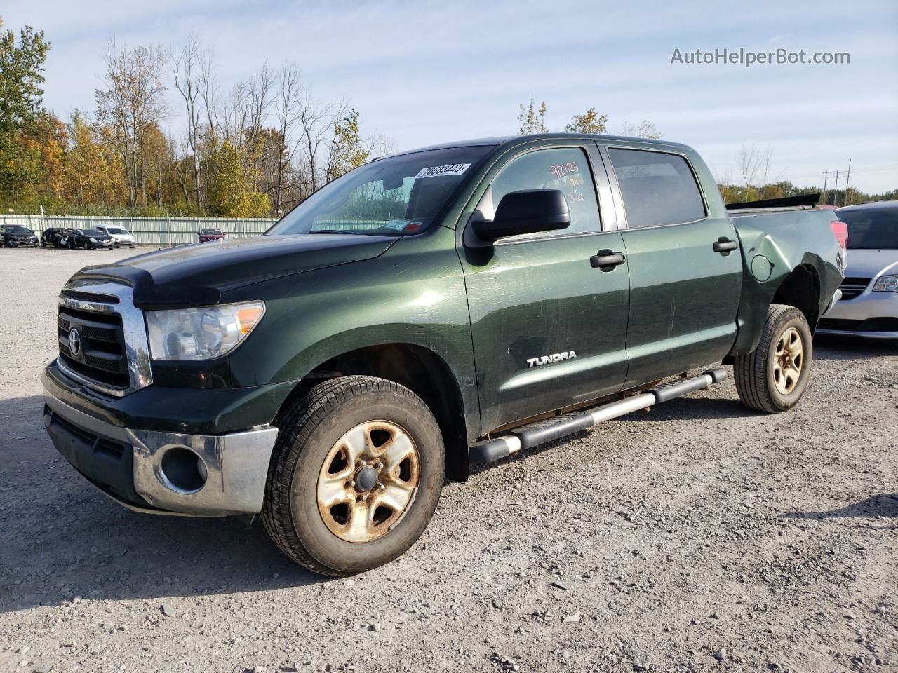 2012 Toyota Tundra Crewmax Sr5 Green vin: 5TFDM5F14CX035039