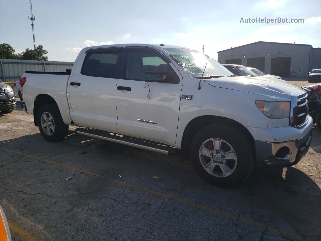 2012 Toyota Tundra Crewmax Sr5 White vin: 5TFDW5F13CX213114