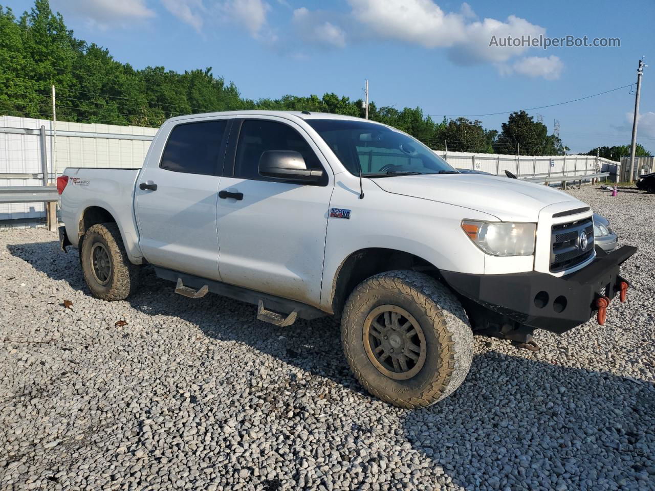 2012 Toyota Tundra Crewmax Sr5 White vin: 5TFDW5F13CX225229