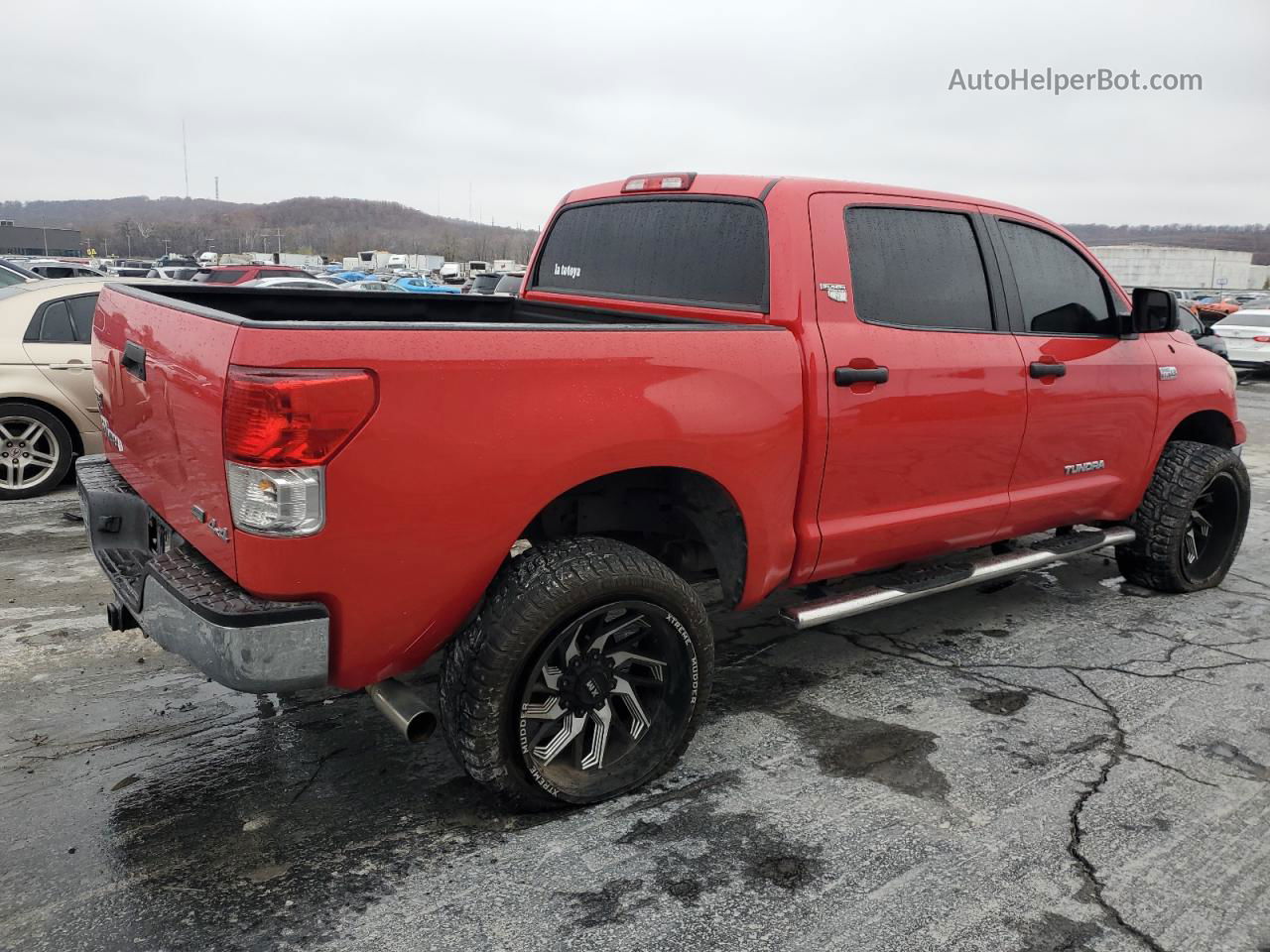 2012 Toyota Tundra Crewmax Sr5 Red vin: 5TFDW5F17CX249100