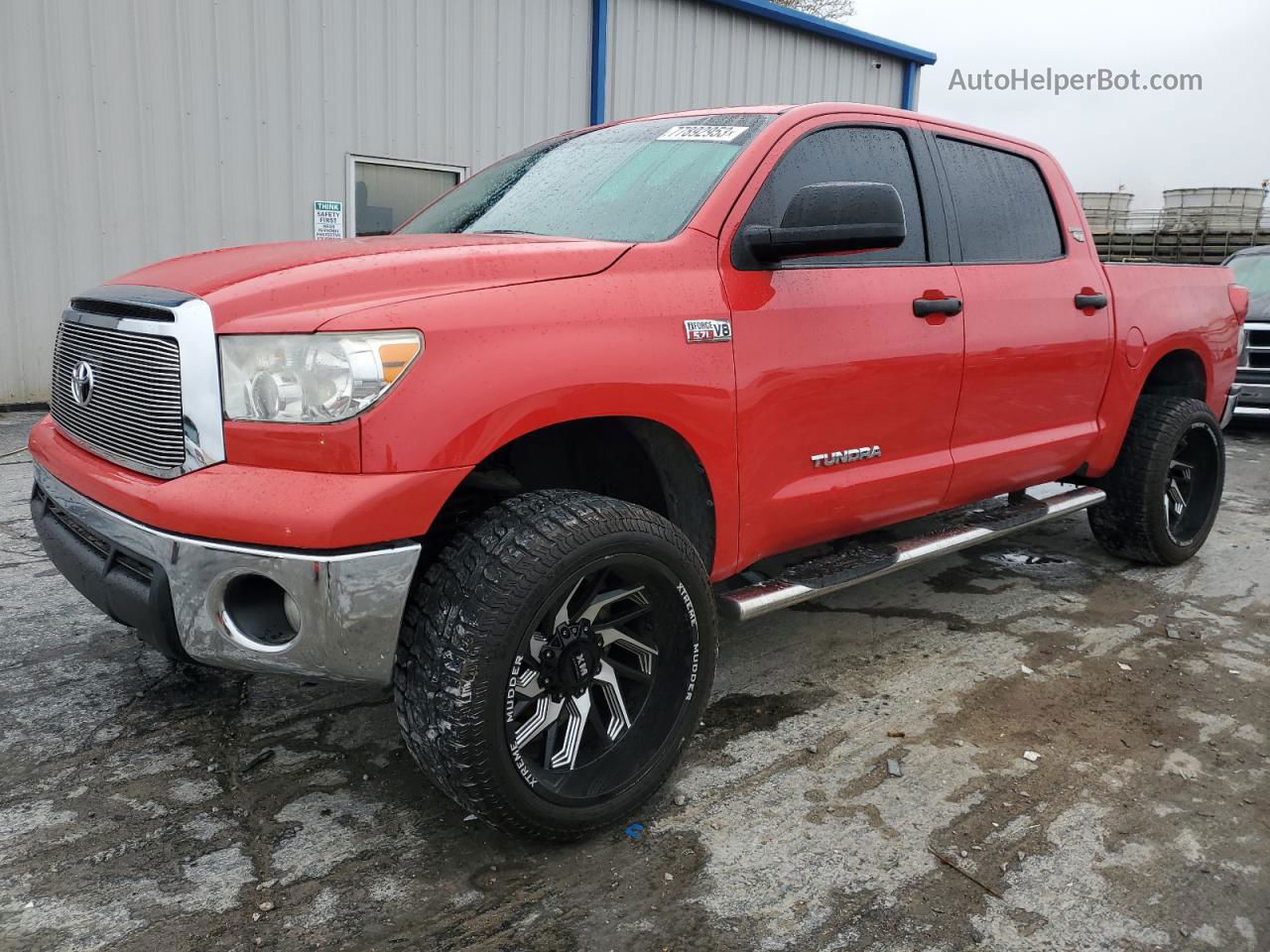 2012 Toyota Tundra Crewmax Sr5 Red vin: 5TFDW5F17CX249100