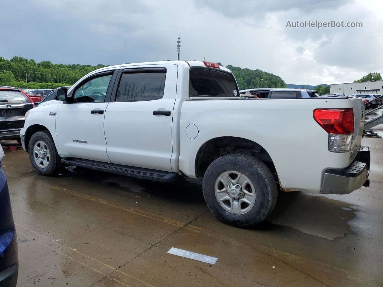 2012 Toyota Tundra Crewmax Sr5 White vin: 5TFDW5F17CX254149