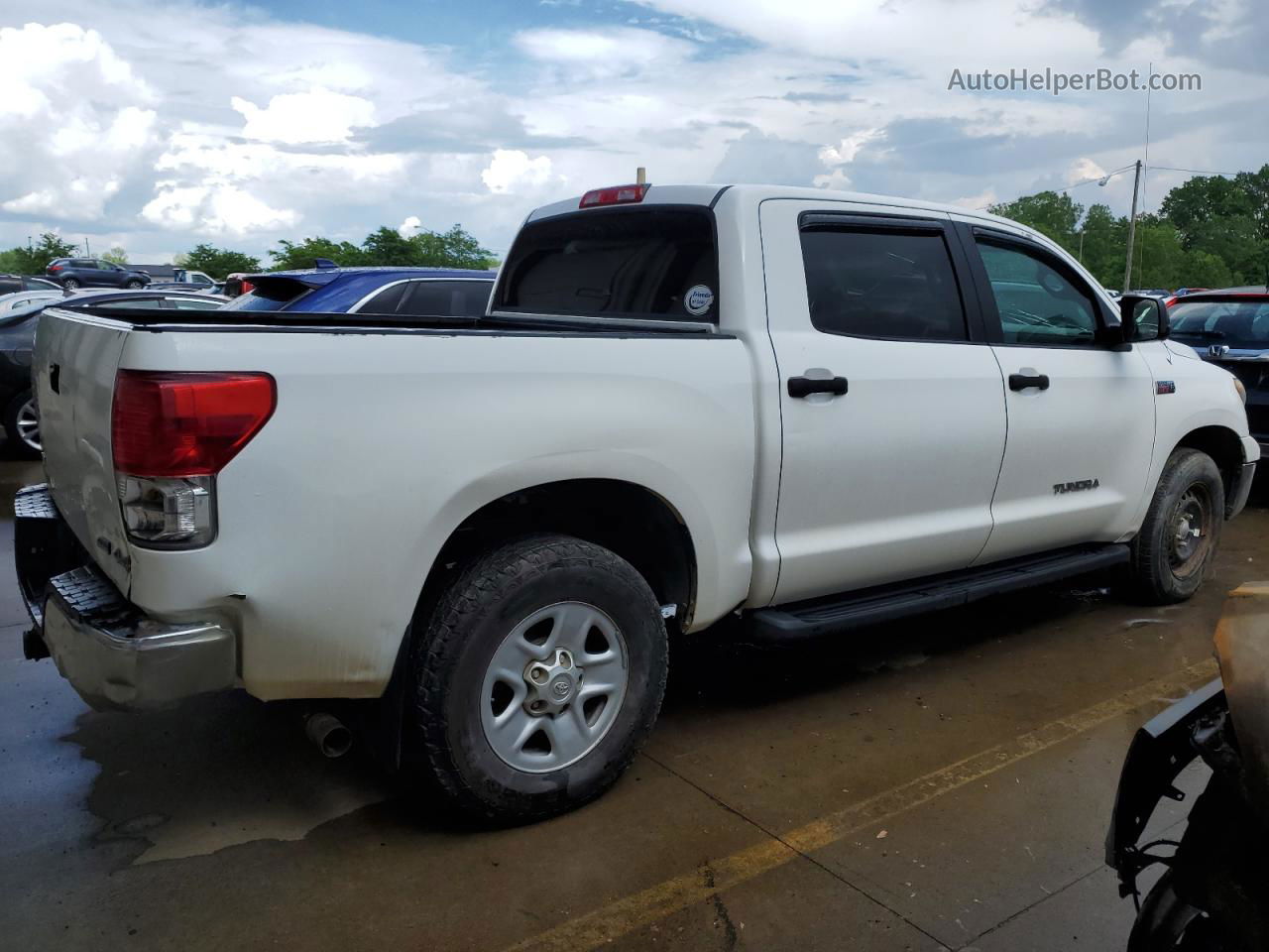 2012 Toyota Tundra Crewmax Sr5 White vin: 5TFDW5F17CX254149