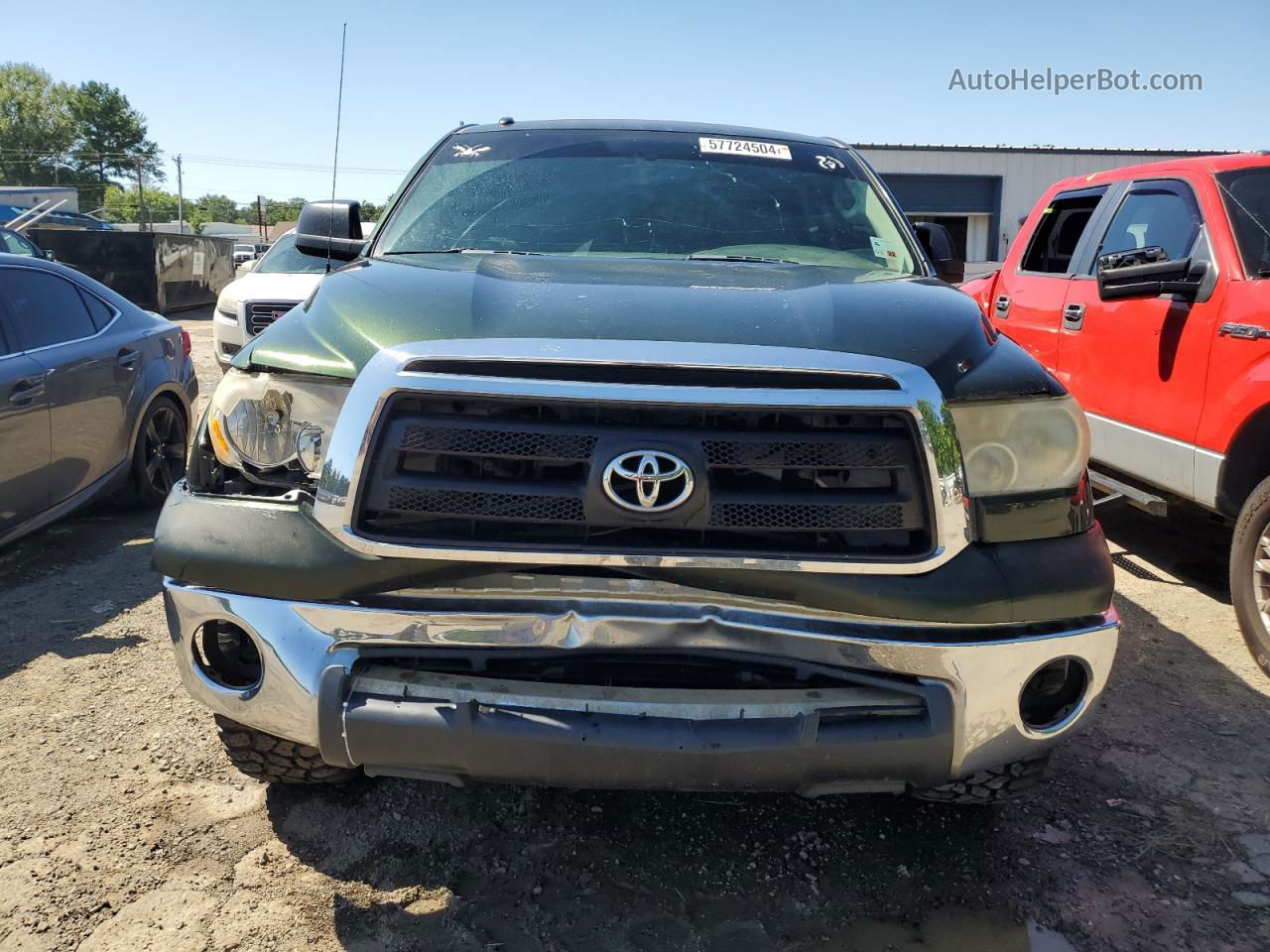 2012 Toyota Tundra Crewmax Sr5 Green vin: 5TFDW5F19CX210976