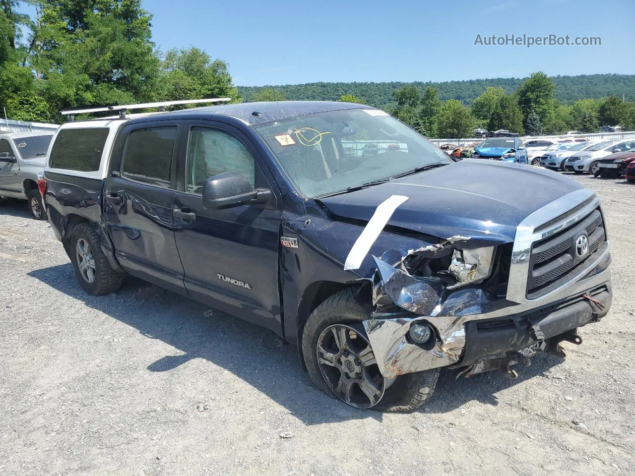 2012 Toyota Tundra Crewmax Sr5 Blue vin: 5TFDY5F14CX247153