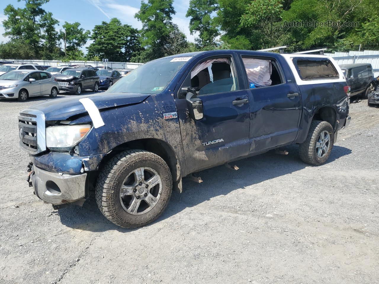 2012 Toyota Tundra Crewmax Sr5 Blue vin: 5TFDY5F14CX247153