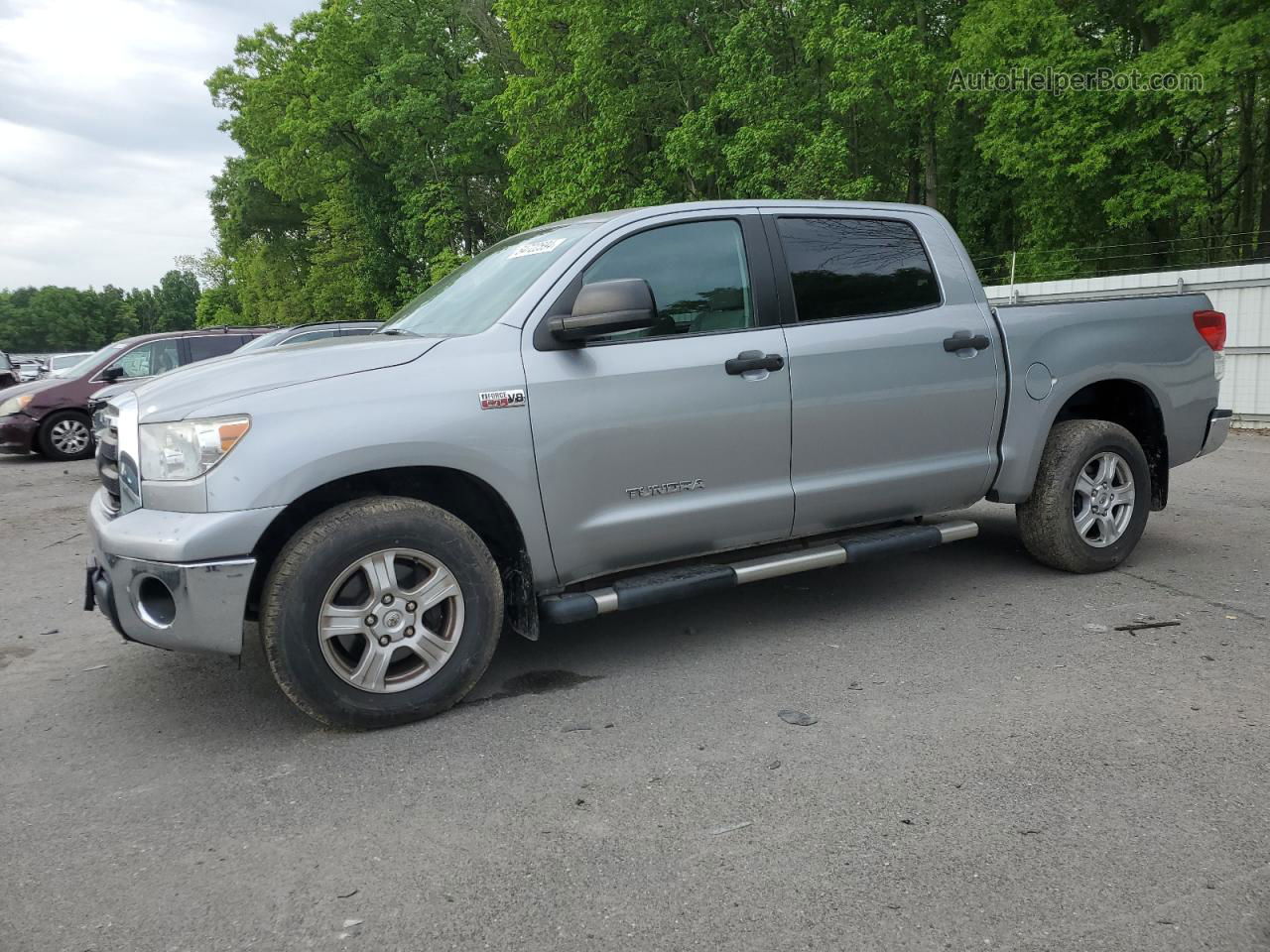 2012 Toyota Tundra Crewmax Sr5 Silver vin: 5TFDY5F16CX259675