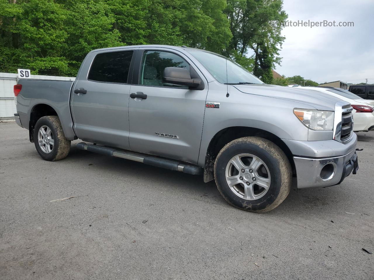 2012 Toyota Tundra Crewmax Sr5 Silver vin: 5TFDY5F16CX259675