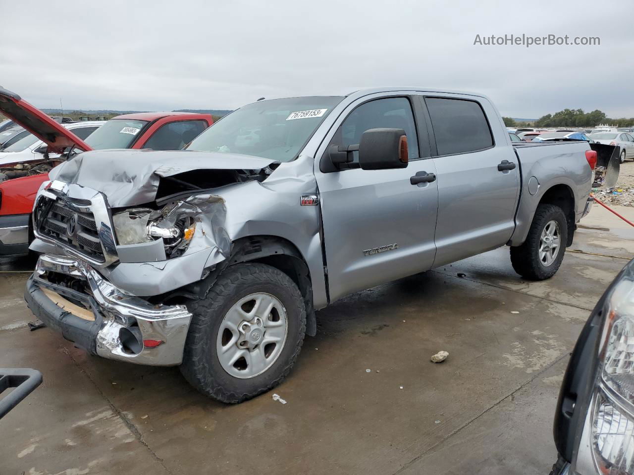 2012 Toyota Tundra Crewmax Sr5 Silver vin: 5TFDY5F17CX233442