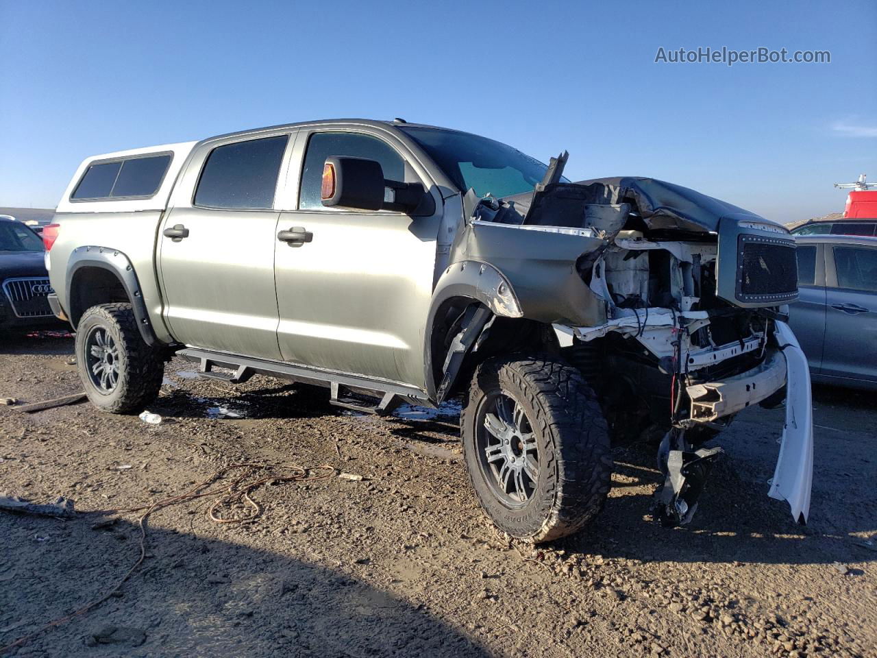 2012 Toyota Tundra Crewmax Sr5 Зеленый vin: 5TFDY5F19CX217047