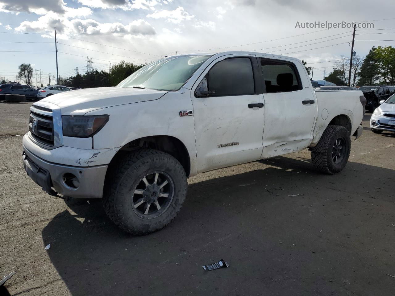 2012 Toyota Tundra Crewmax Sr5 White vin: 5TFDY5F19CX241770