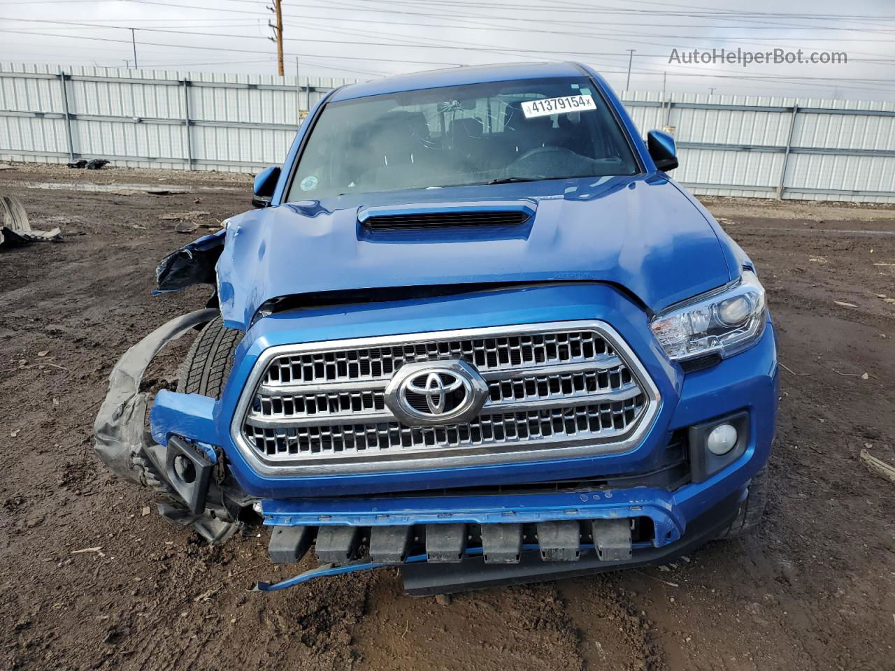 2017 Toyota Tacoma Double Cab Blue vin: 5TFDZ5BNXHX019297