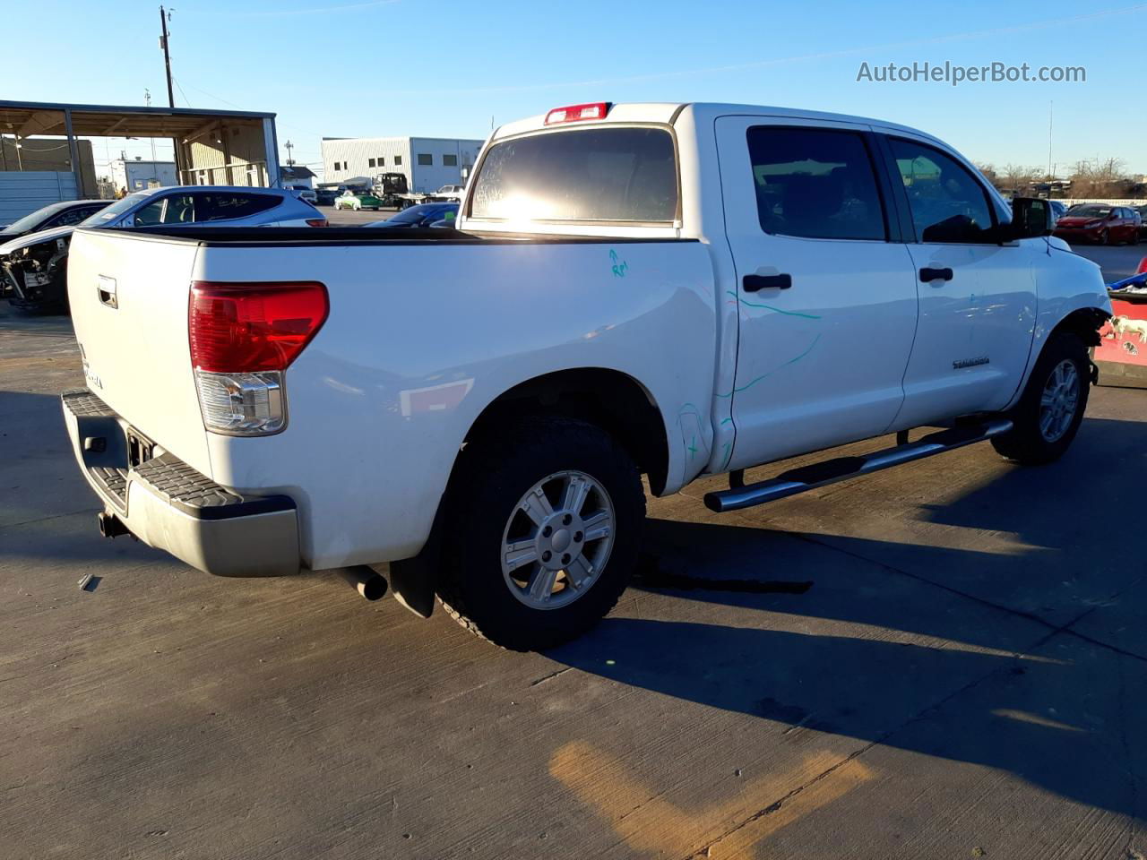 2012 Toyota Tundra Crewmax Sr5 White vin: 5TFEM5F1XCX040959