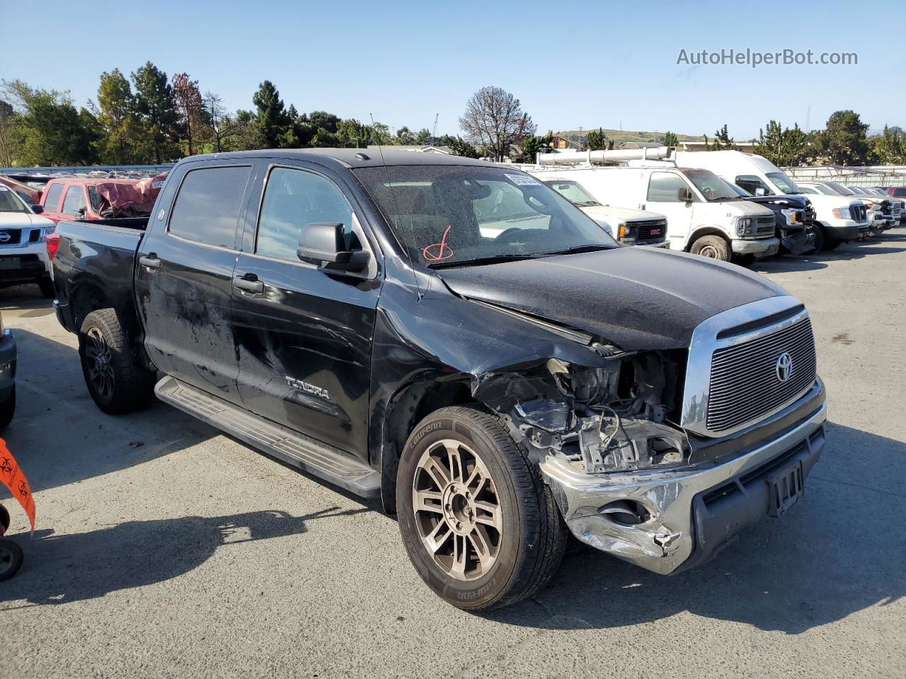 2012 Toyota Tundra Crewmax Sr5 Black vin: 5TFEM5F1XCX050357