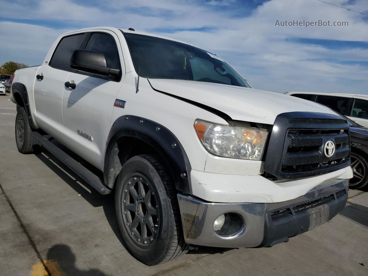 2012 Toyota Tundra Crewmax Sr5 White vin: 5TFEY5F11CX119859