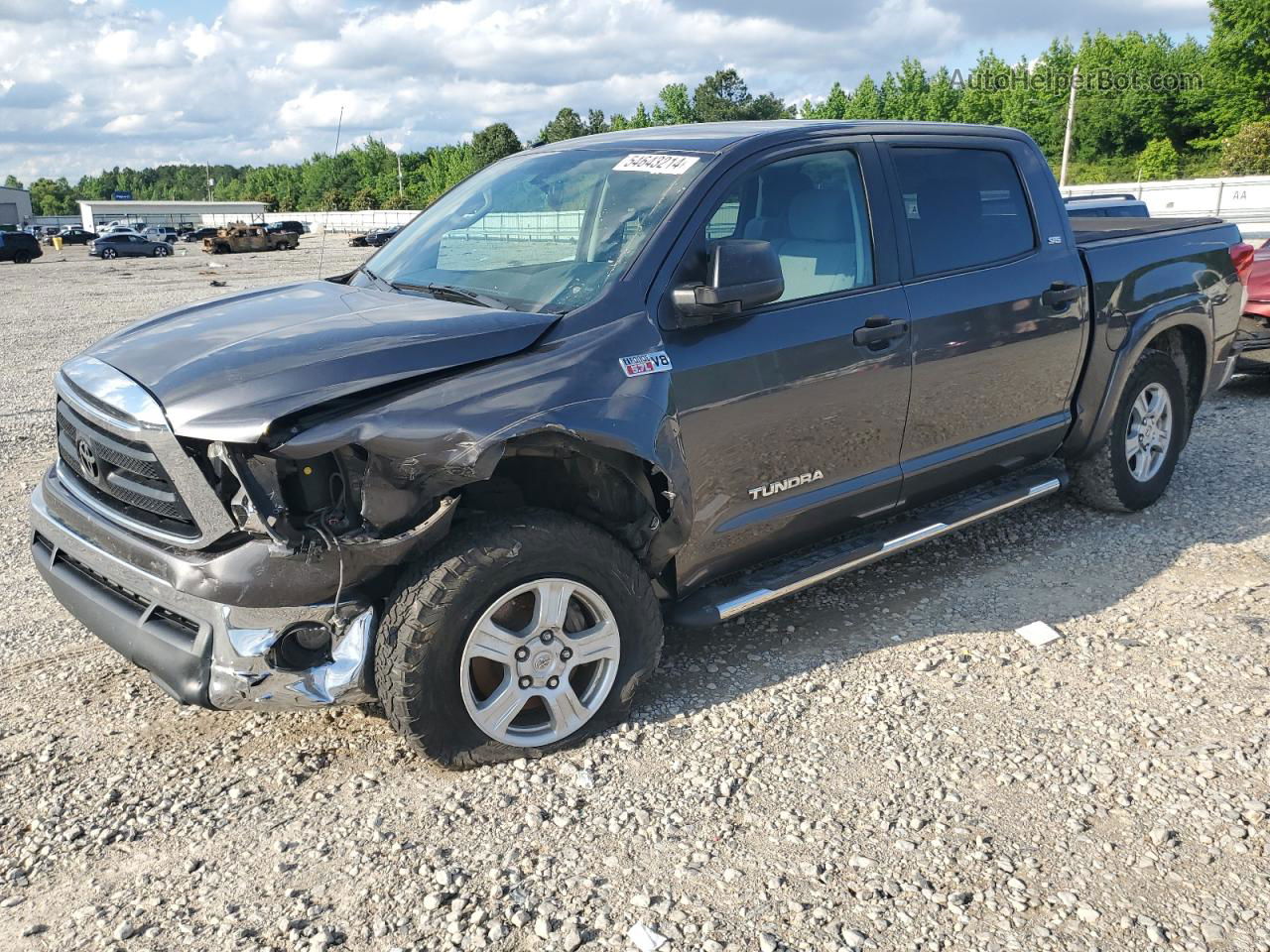 2012 Toyota Tundra Crewmax Sr5 Gray vin: 5TFEY5F12CX132409