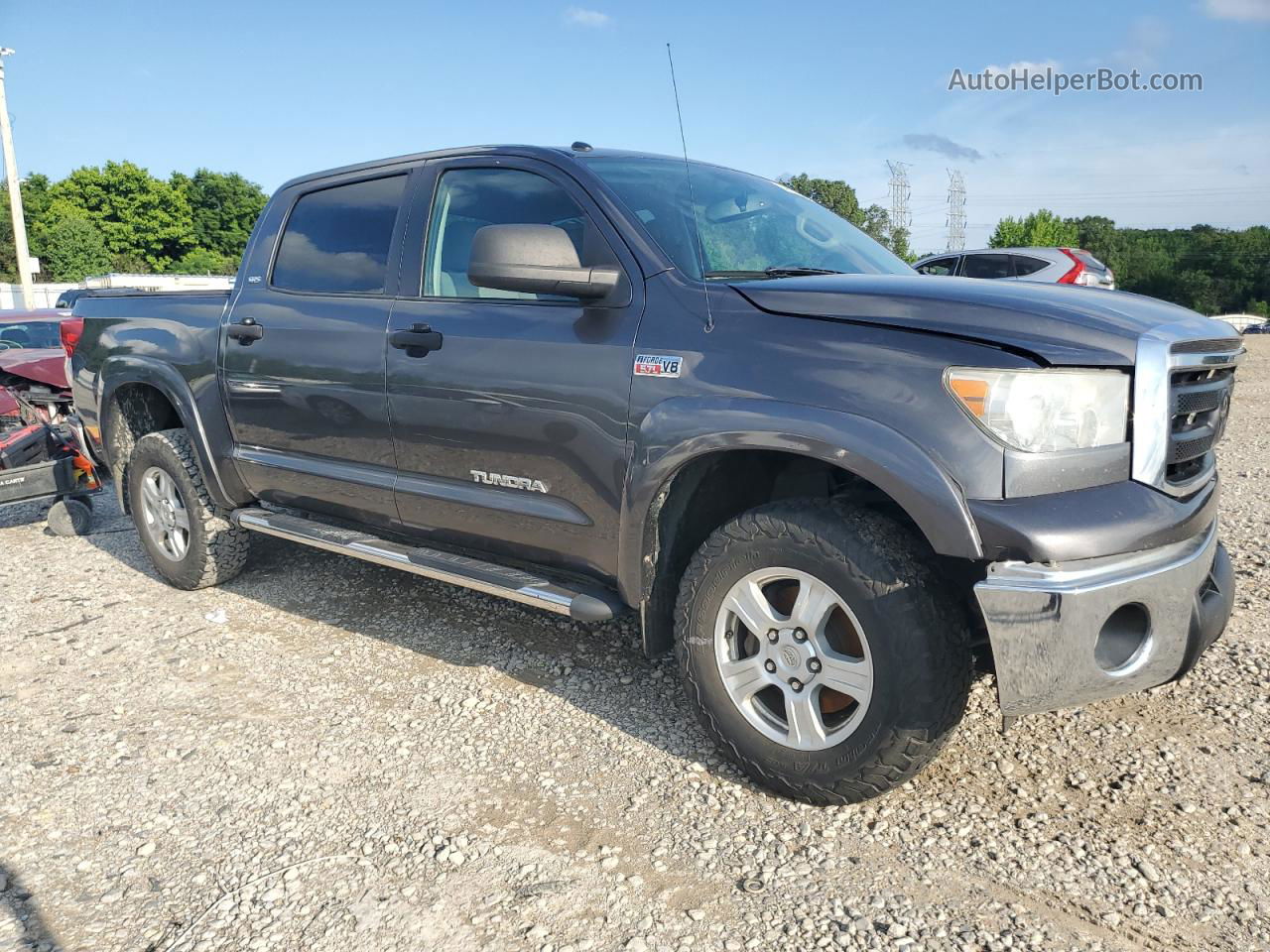 2012 Toyota Tundra Crewmax Sr5 Gray vin: 5TFEY5F12CX132409