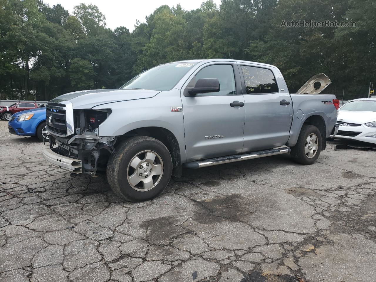 2012 Toyota Tundra Crewmax Sr5 Silver vin: 5TFEY5F14CX132833